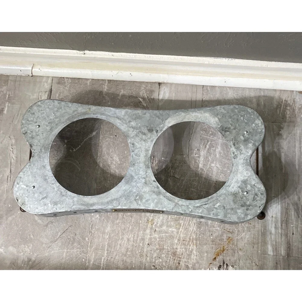 GOOD DOG Galvanized Metal Food and Water Feeder Tray